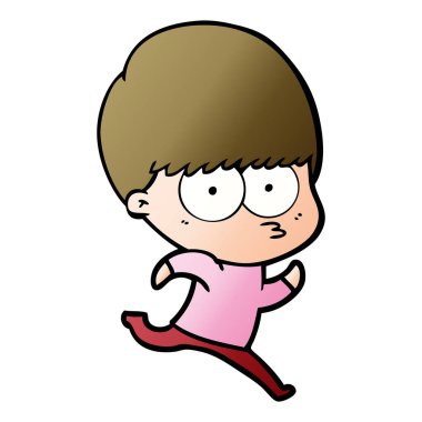 gergin çizgi film çocuk vektör çizim