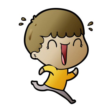 vektör çizim karikatür adam gülen