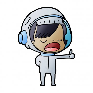 çizgi film astronot kadın açıklayan