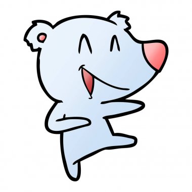  ayı karikatür gülen vektör çizim