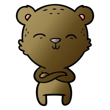 mutlu emin karikatür ayı