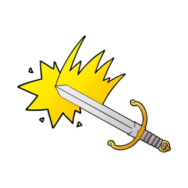 Çizgi film kılıcının vektör çizimi