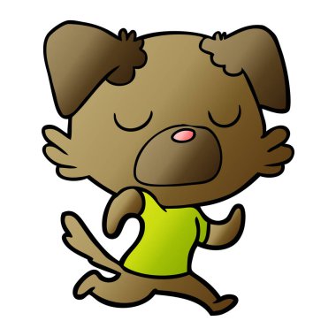 Çizgi film köpeğinin vektör çizimi