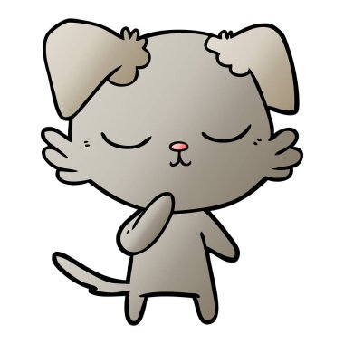 Çizgi film köpeğinin vektör çizimi