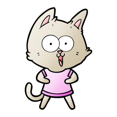 komik karikatür kedi vektör çizim