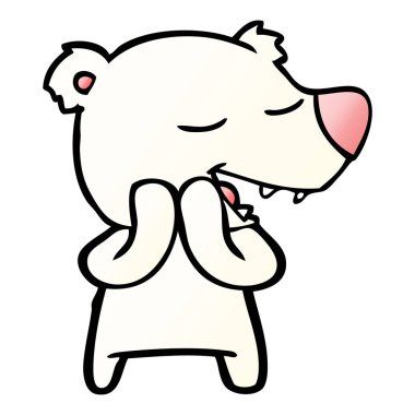 Karikatür kutup ayısının vektör çizimi