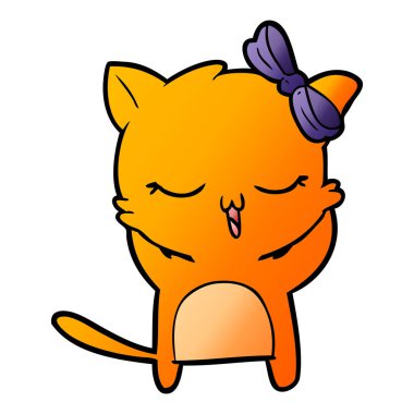 kafa yay ile karikatür kedi