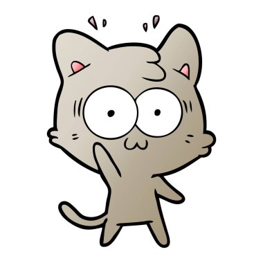 Çizgi film kedisinin vektör çizimi