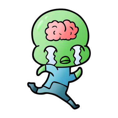 büyük beyin uzaylı ağlıyor çizgi film