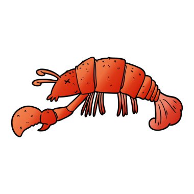 vektör çizim karikatür ıstakoz
