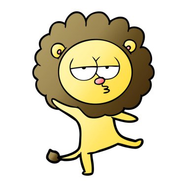 Çizgi film aslanının vektör çizimi