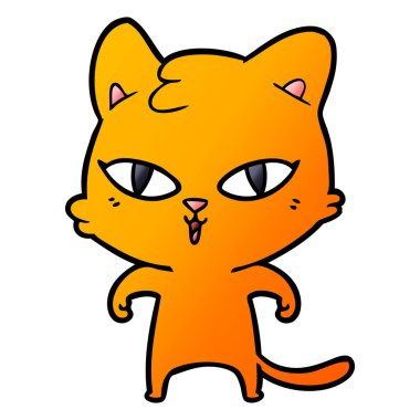 Çizgi film kedisinin vektör çizimi