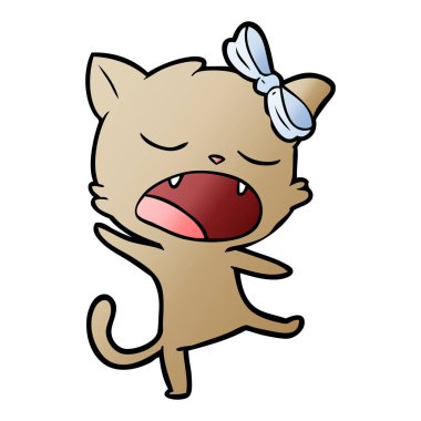  vektör çizim karikatür şarkı kedi