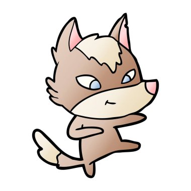 dans dostu karikatür kurt