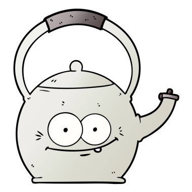 Çizgi film çaydanlığının vektör çizimi