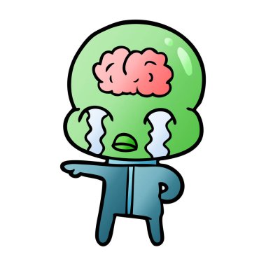 büyük beyin uzaylı ağlıyor çizgi film