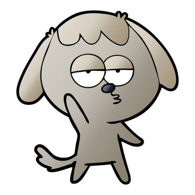 Çizgi film köpeğinin vektör çizimi