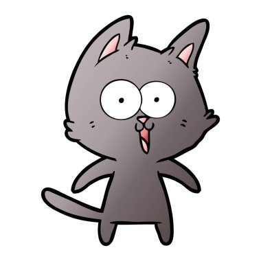 komik karikatür kedi vektör çizim