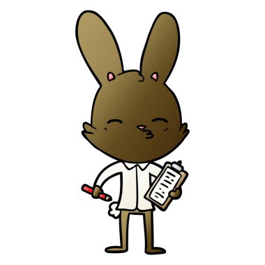 vektör çizim karikatür tavşan