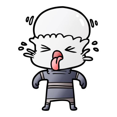 garip karikatür uzaylı vektör çizim