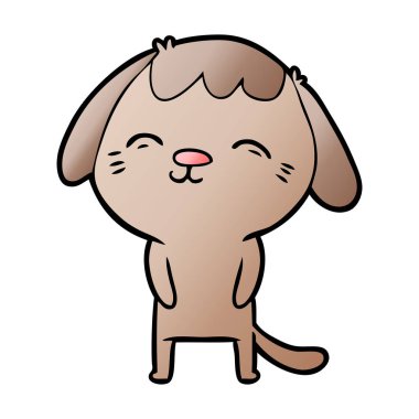 vektör çizim mutlu karikatür köpek