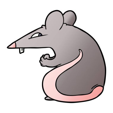 vektör çizim karikatür sinsi fare