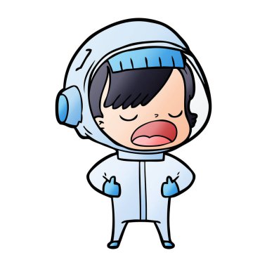 çizgi film astronot kadın açıklayan