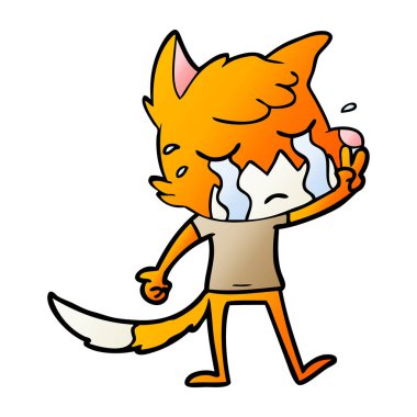 Çizgi film tilkisinin vektör çizimi