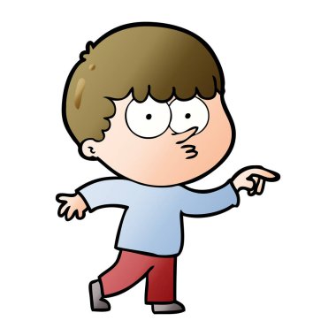 vektör çizim karikatür meraklı çocuk