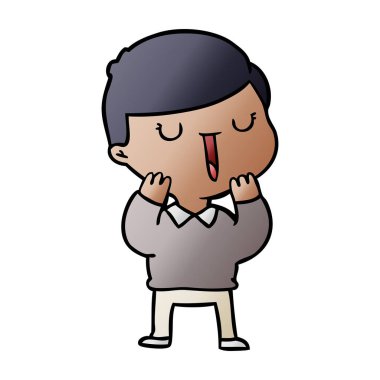 vektör çizim karikatür mutlu çocuk