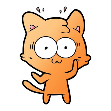 Çizgi film kedisinin vektör çizimi