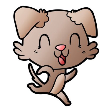 vektör çizim karikatür köpek gülen