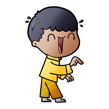 çizgi film adam işaret parmağı gülüyor