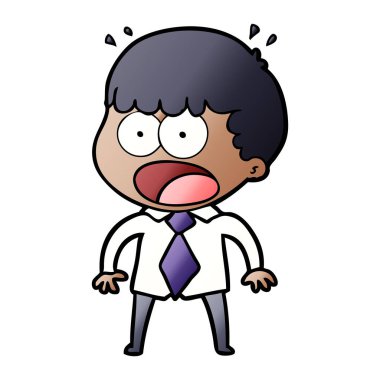 gömlek ve kravat şok adam çizgi film