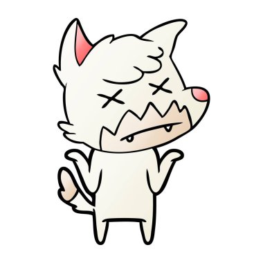 Çizgi film tilkisinin vektör çizimi