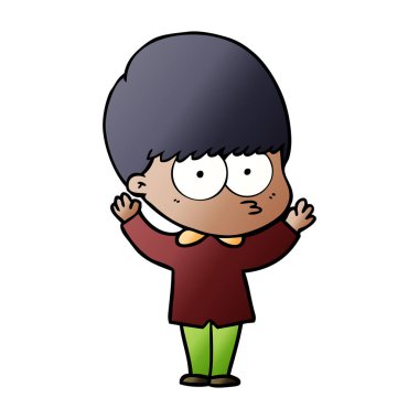 gergin çizgi film çocuk vektör çizim