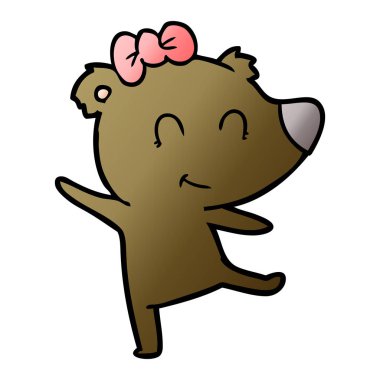 vektör çizim kadın ayı çizgi film