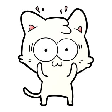 Çizgi film kedisinin vektör çizimi