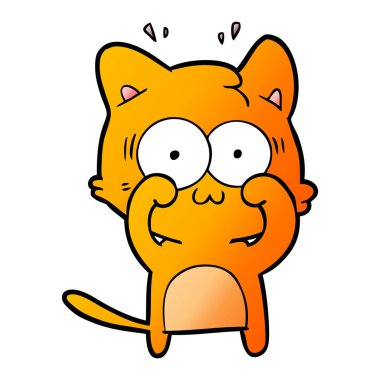 Çizgi film kedisinin vektör çizimi