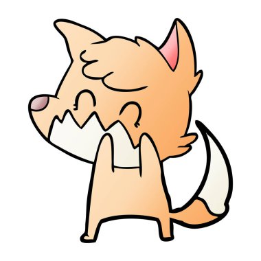 vektör çizim karikatür dostu Fox