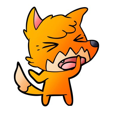 kızgın çizgi film fox vektör çizim