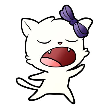  vektör çizim karikatür şarkı kedi