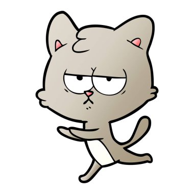 Çizgi film kedisinin vektör çizimi