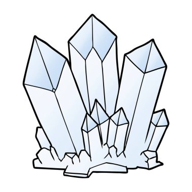 çizgi film kristalleri vektör çizim