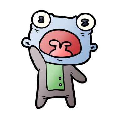 çizgi film garip uzaylı sallayarak