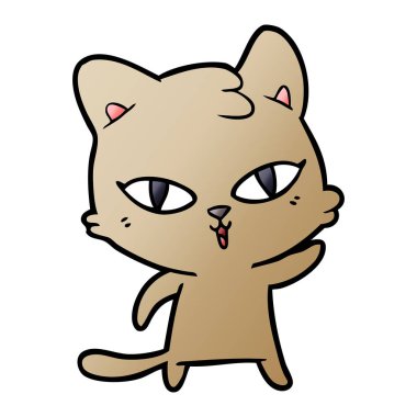 Çizgi film kedisinin vektör çizimi