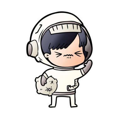 kızgın çizgi film alan kız