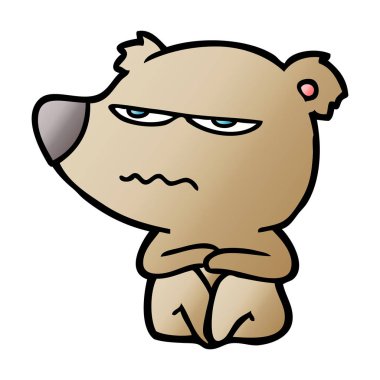 kızgın ayı karikatür vektör çizim