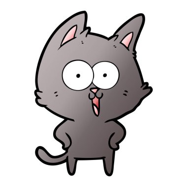 komik karikatür kedi vektör çizim