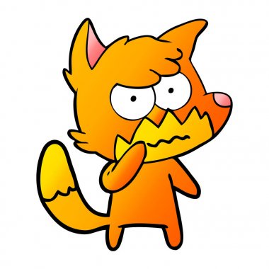 vektör çizim karikatür rahatsız fox